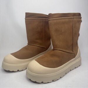 UGG Classic Short Weather Hybrid Waterproof Boots Mens 15 Chestnut/Cream 1143992